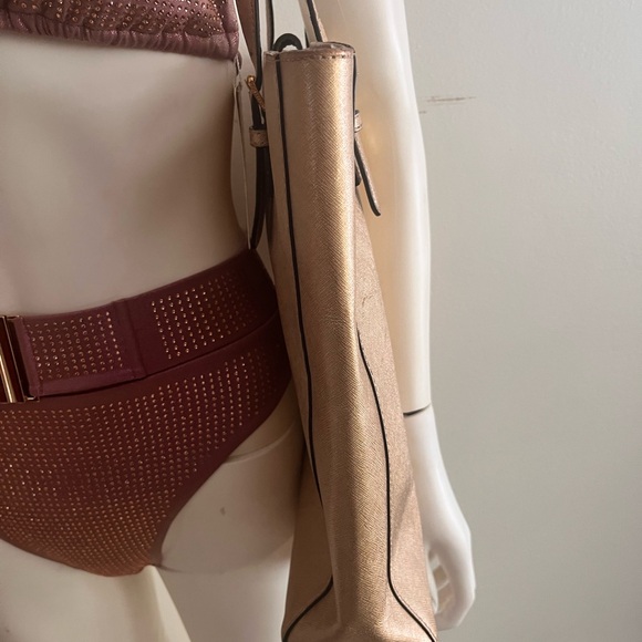 Michael Kors Metallic Gold Tote - Picture 3 of 7